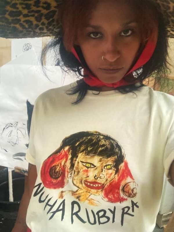 Nuha Ruby Ra Selfie Tee Shirt - Light Lemon (Climate neutral & 100% Organic) - Nuha Ruby Ra