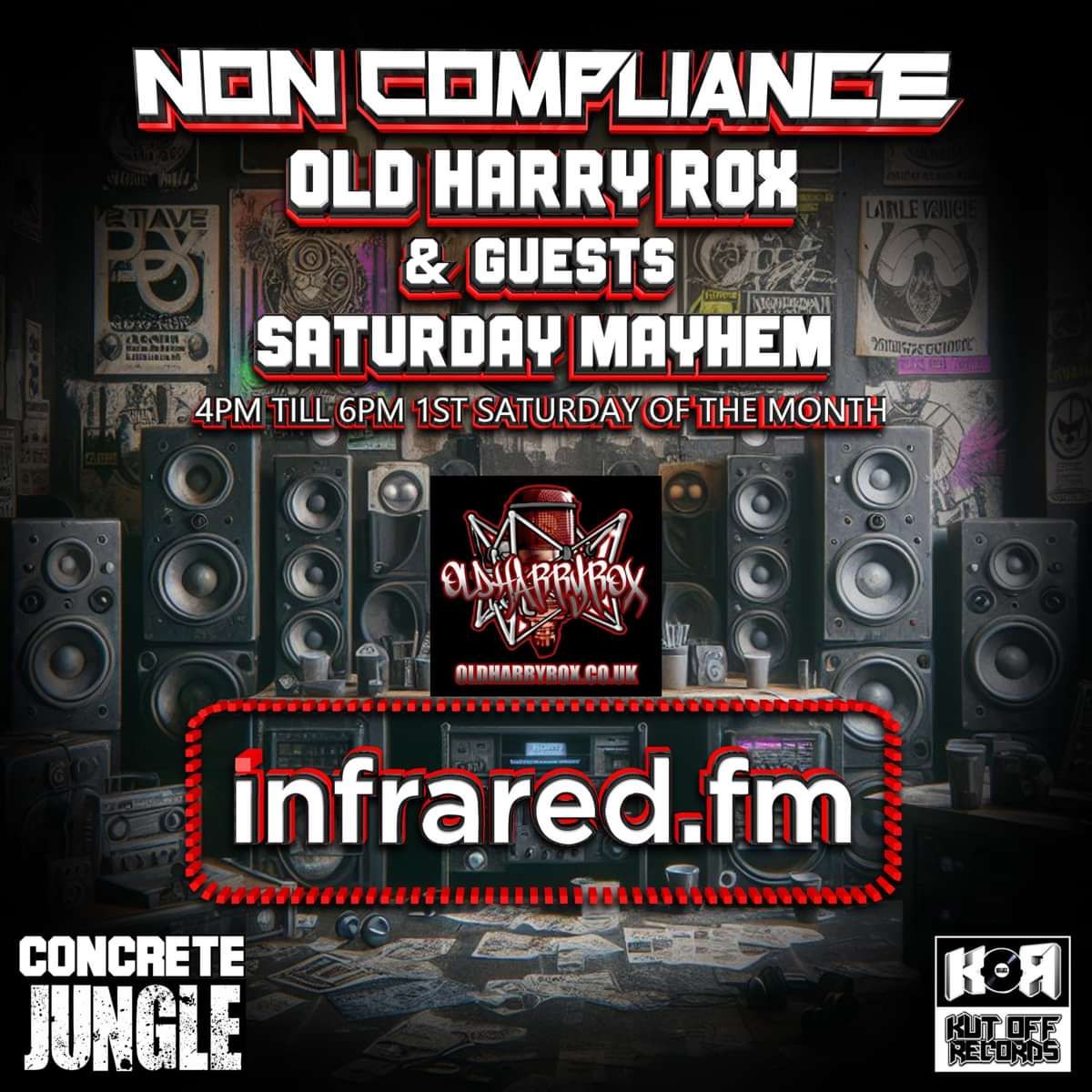 Non Compliance Live on Infrared FM (Tune in live 4-6pm 1st Saturday of the month)) - Old Harry Rox