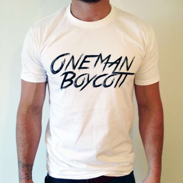 One Man Boycott Tee - White - One Man Boycott