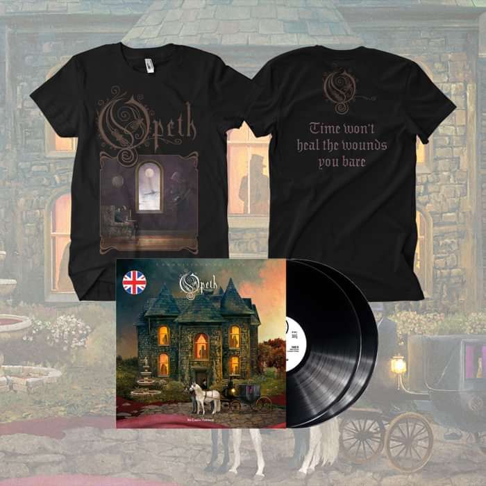 Opeth - 'In Cauda Venenum' (Connoisseur Edition - English) Black 2LP + T-Shirt Bundle - Opeth