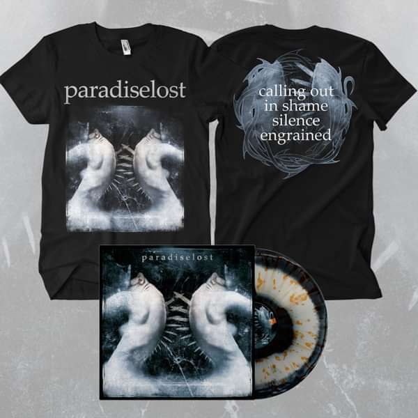 Paradise Lost - 'X' Gatefold Black & White Swirl + Orange Splatter Vinyl LP (Reissue) + T-Shirt Bundle - Paradise Lost