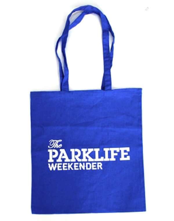 Text Logo 2012 Blue Tote Bag - Parklife