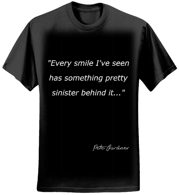 Sinister - mens Black T - Pete Gardiner