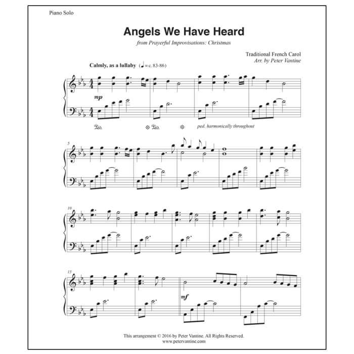 Angels We Have Heard (sheet music download) - Peter Vantine