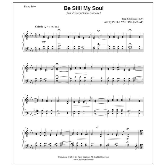 Be Still My Soul (sheet music download) - Peter Vantine