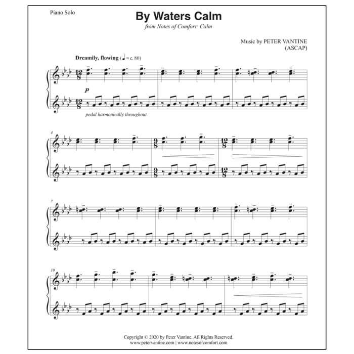 By Waters Calm (sheet music download) - Peter Vantine