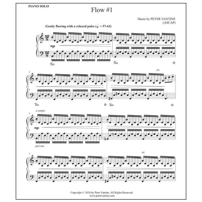 Flow #1 (sheet music download) - Peter Vantine