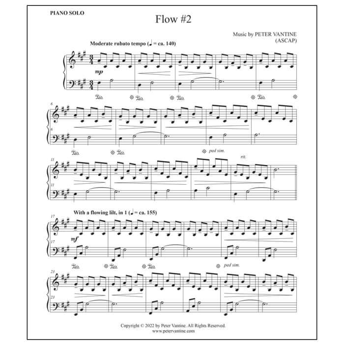 Flow #2 (sheet music download) - Peter Vantine