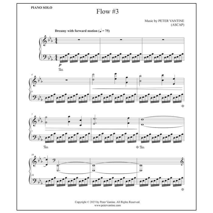 Flow #3 (sheet music download) - Peter Vantine