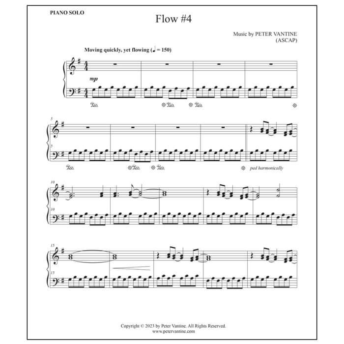 Flow #4 (sheet music download) - Peter Vantine