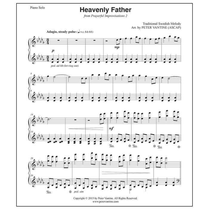 Heavenly Father (sheet music download) - Peter Vantine