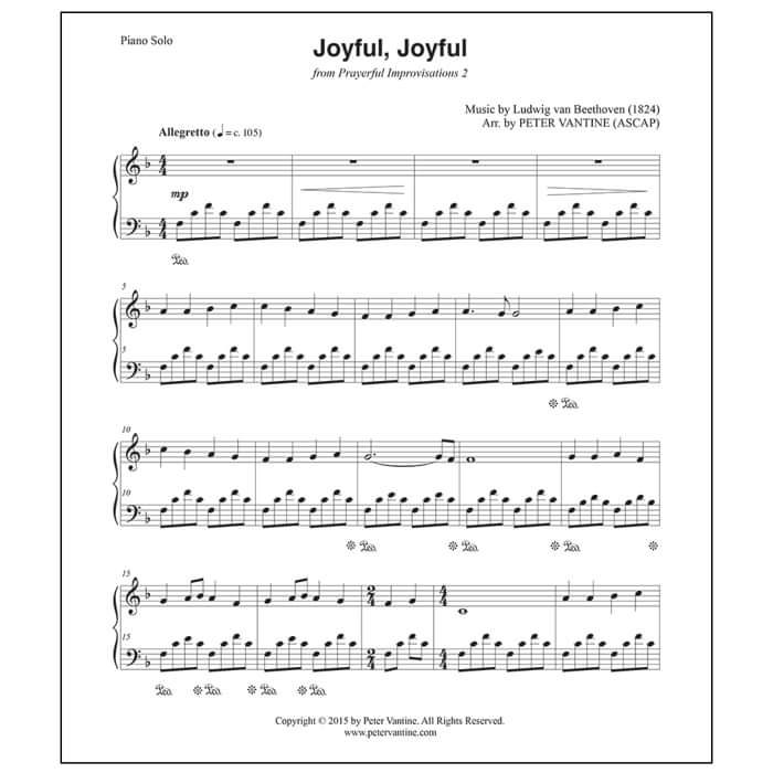 Joyful Joyful (sheet music download) - Peter Vantine