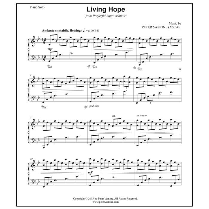 Living Hope (sheet music download) - Peter Vantine