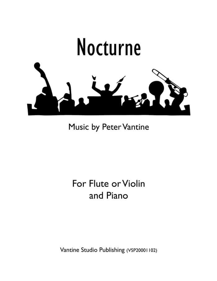 Nocturne for violin and piano (sheet music download) - Peter Vantine
