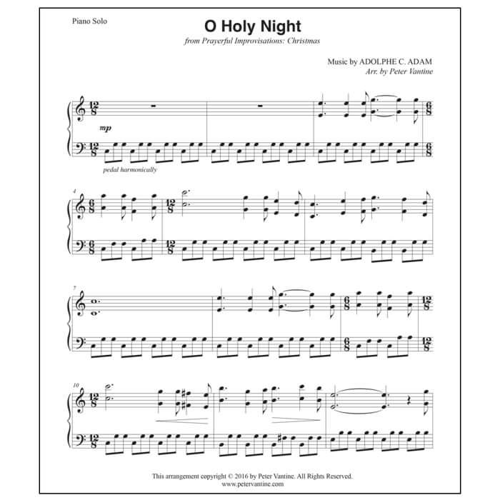 O Holy Night (sheet music download) - Peter Vantine
