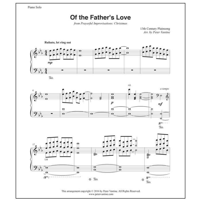 Of The Father's Love (sheet music download) - Peter Vantine