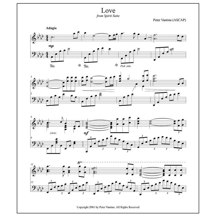 Spirit Suite: Love (sheet music download) - Peter Vantine
