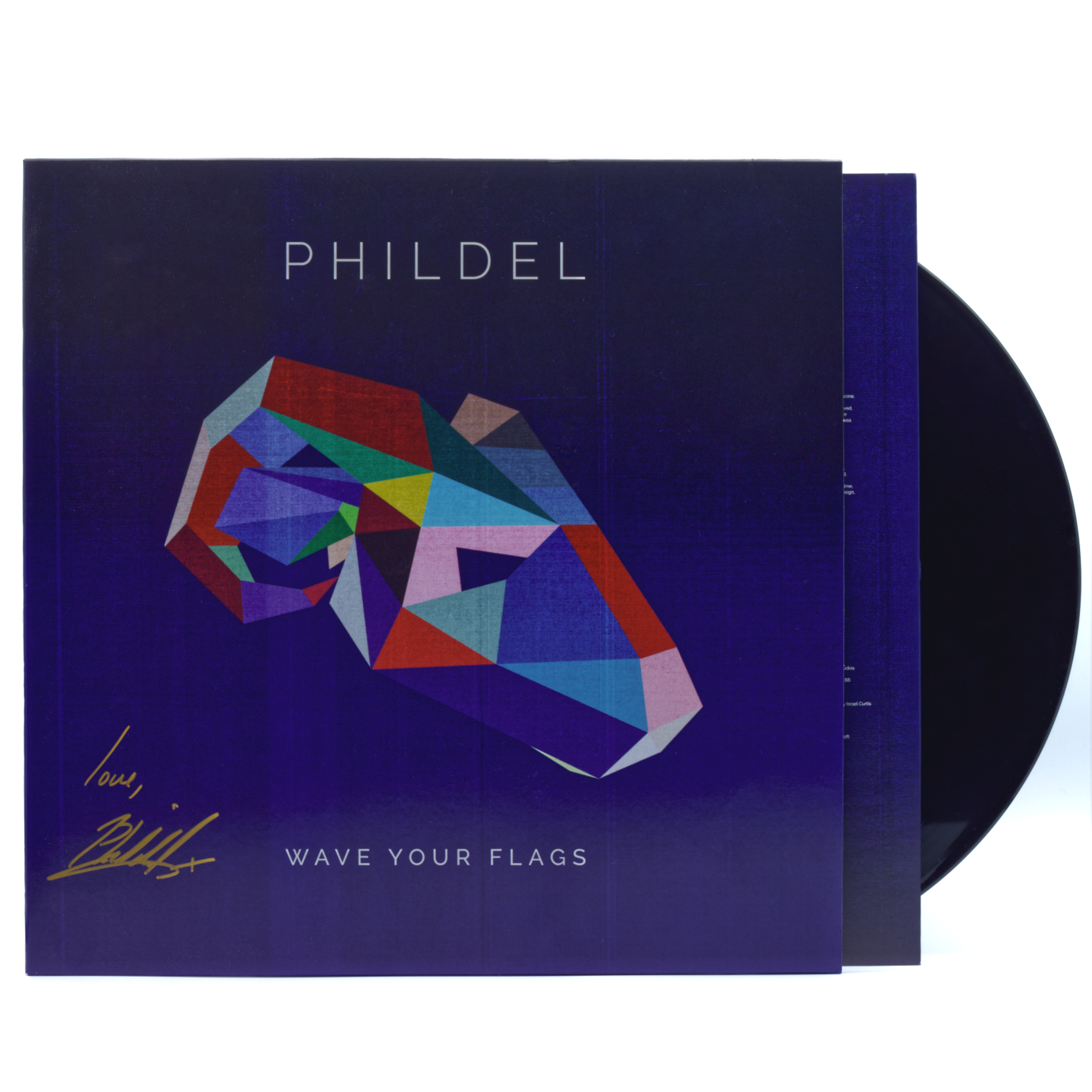 WAVE YOUR FLAGS - PHILDEL (VINYL LP) - SIGNED - PHILDEL