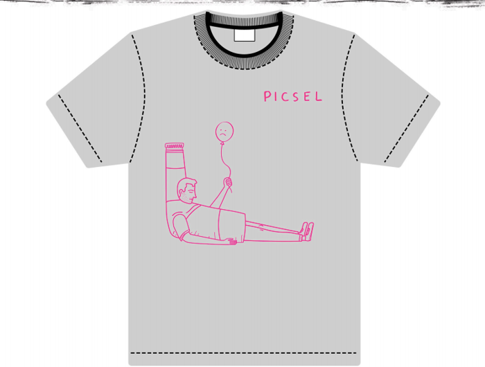 ALCOHOL & DRUGS - Pink and Grey tee - PICSEL