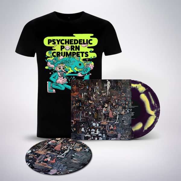 Night Gnomes - Vinyl, T-Shirt & Slipmat Bundle - Psychedelic Porn Crumpets