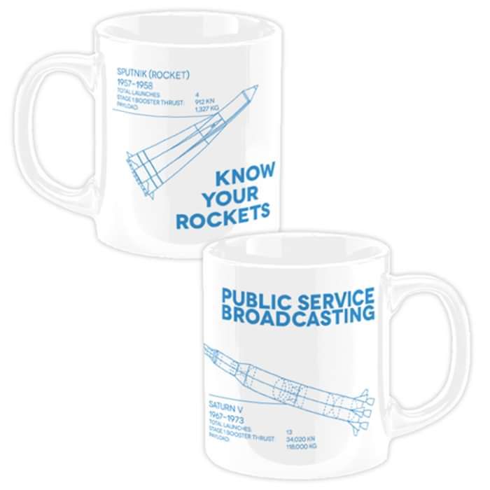 PSB 'Know Your Rockets' Mug - PUBLIC SERVICE BROADCASTING USA