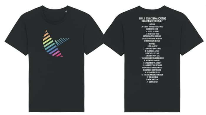 PSB Rainbow UK and EU Tour 2021 T-Shirt - PUBLIC SERVICE BROADCASTING