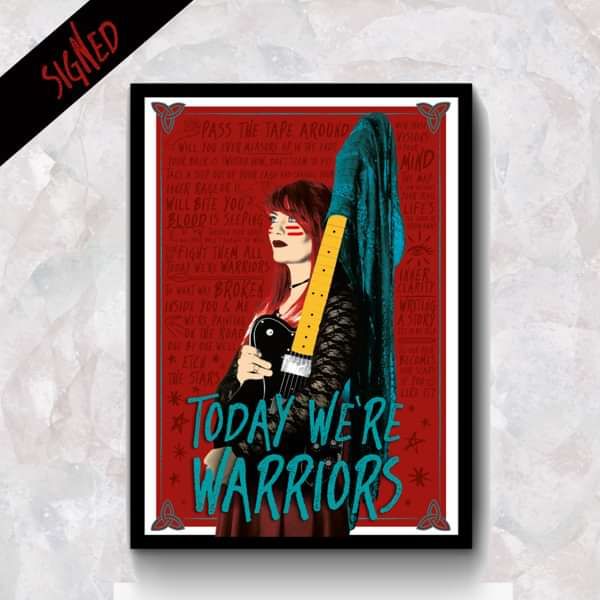 A3 - Today We're Warriors Lyric Art Print (Signed or Unsigned) - REWS