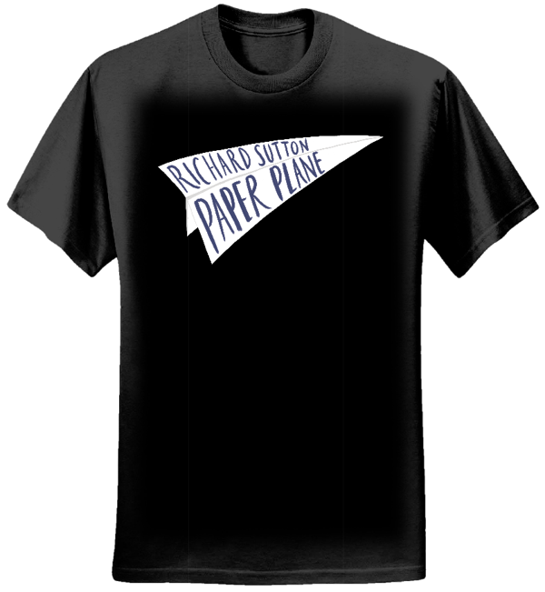 Paper Plane Men's T-Shirt - black - RICHARD SUTTON