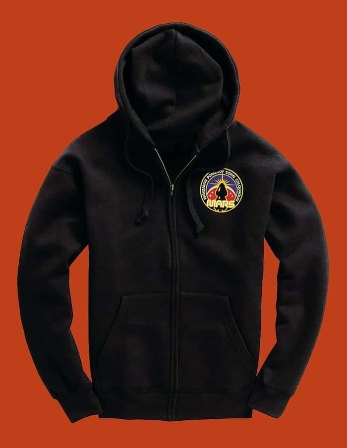 Space Badge Hoodie with Small Badge Image - Rick Wakeman: The Red Planet