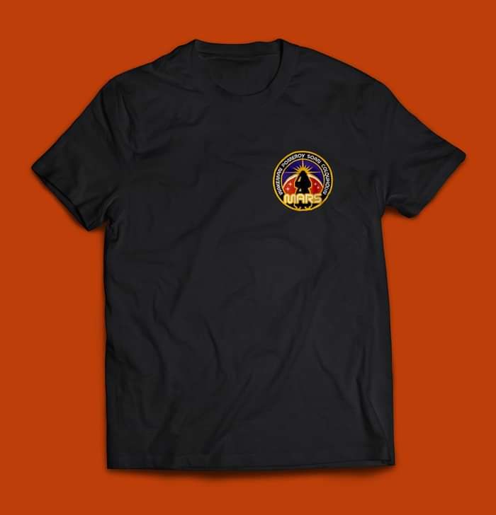 Space Badge T Shirt with 75mm woven badge - Rick Wakeman: The Red Planet