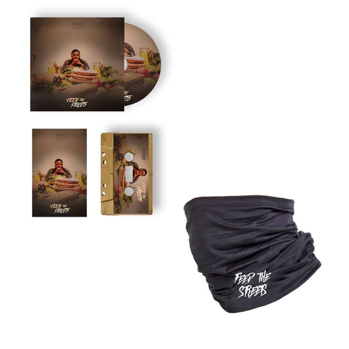 FEED THE STREETS - CD + CASSETTE + SNOOD BUNDLE - Rimzee