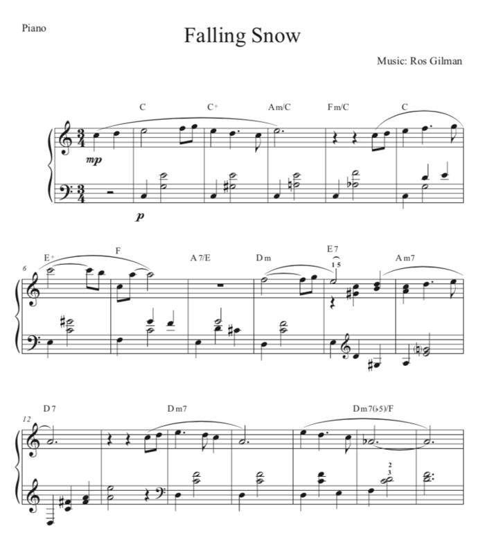 Falling Snow - Sheet Music - Ros Gilman