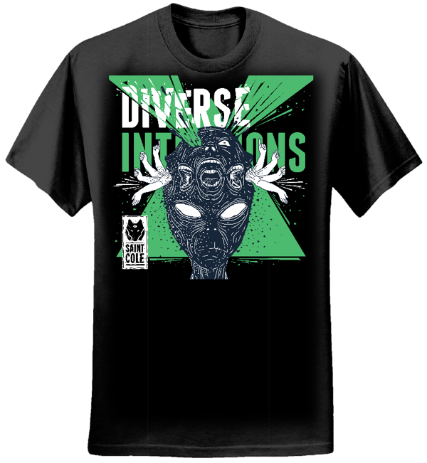 Diverse Intentions L.P Black Mens Earth Friendly T-Shirt - Saint Cole
