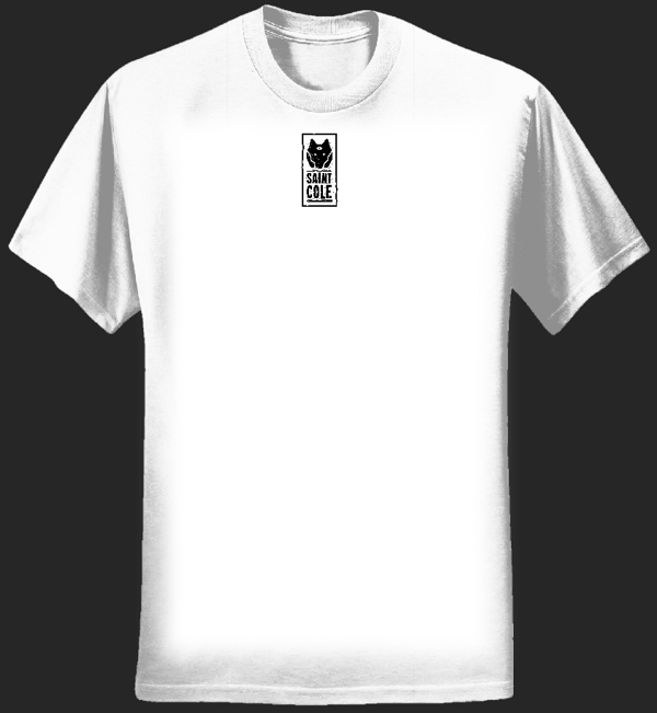Earth Freindly Mens Saint Cole T-Shirt Black on White - Saint Cole