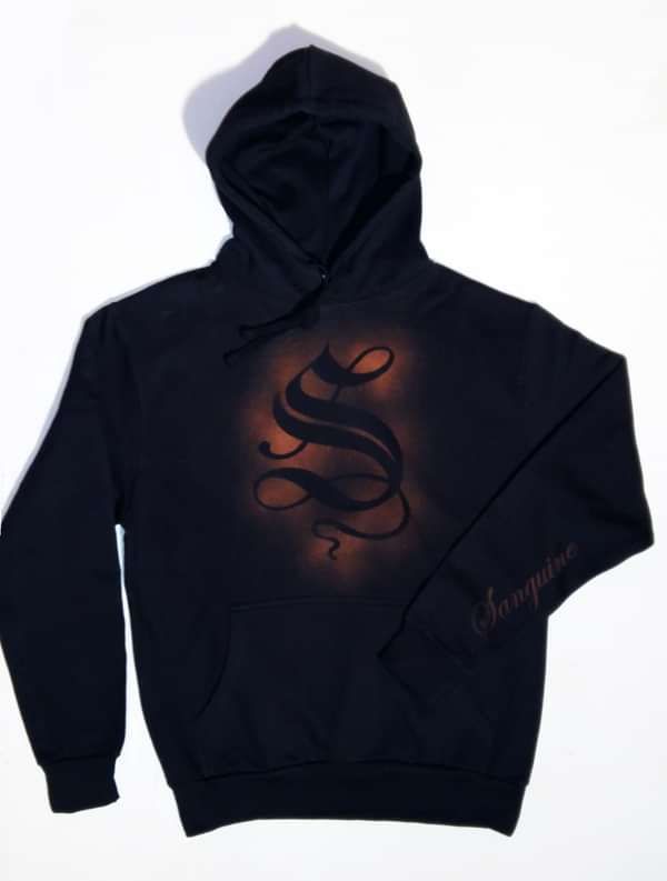 Black Hoody "S" Top - Sanguine