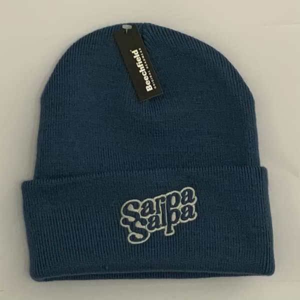 Blue Embroidered Logo Beanie - Sarpa Salpa