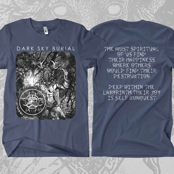 Dark Sky Burial - 'Spiritual' Navy Marl T-Shirt - Shane Embury