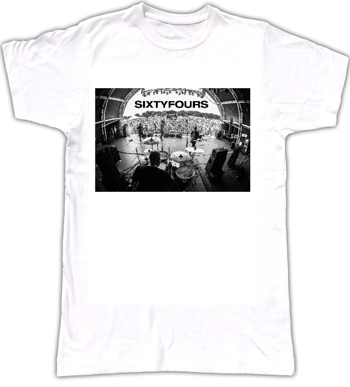 Mens T-Shirt: Festival Stage BW - SIXTYFOURS