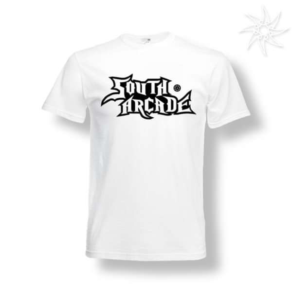 South Arcade White Logo Tee - SOUTH ARCADE
