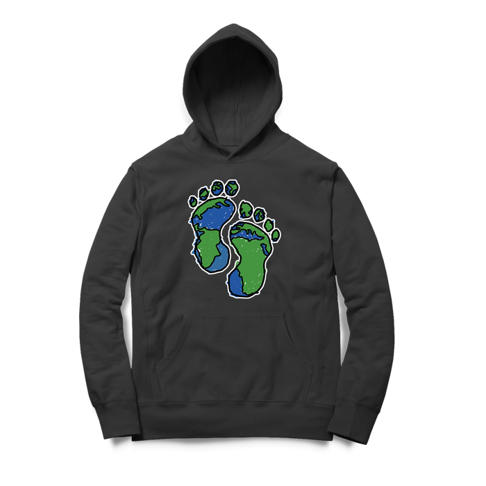 FOOT STEPZ BLACK HOODIE - Stepping