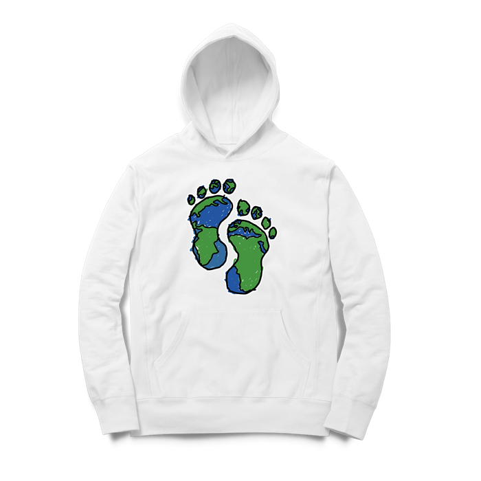 FOOT STEPZ WHITE HOODIE - Stepping