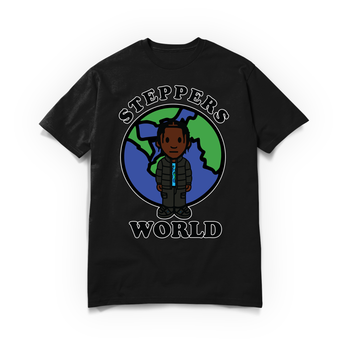 MY WORLD BLACK TEE - Stepping