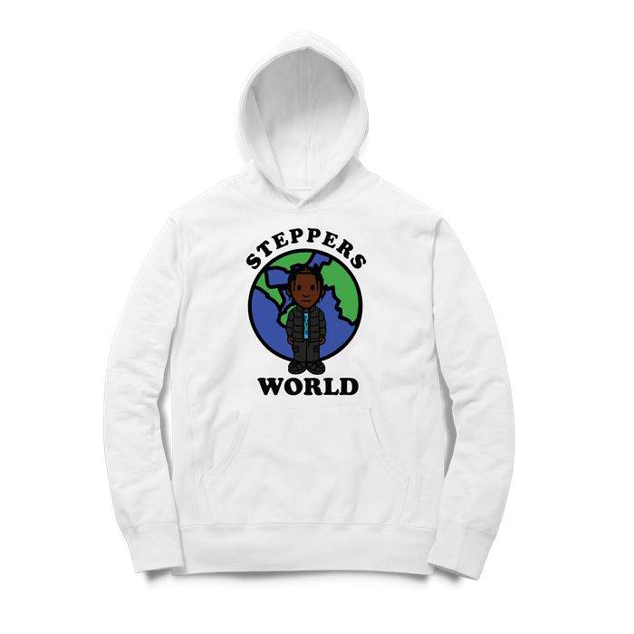 MY WORLD WHITE HOODIE - Stepping