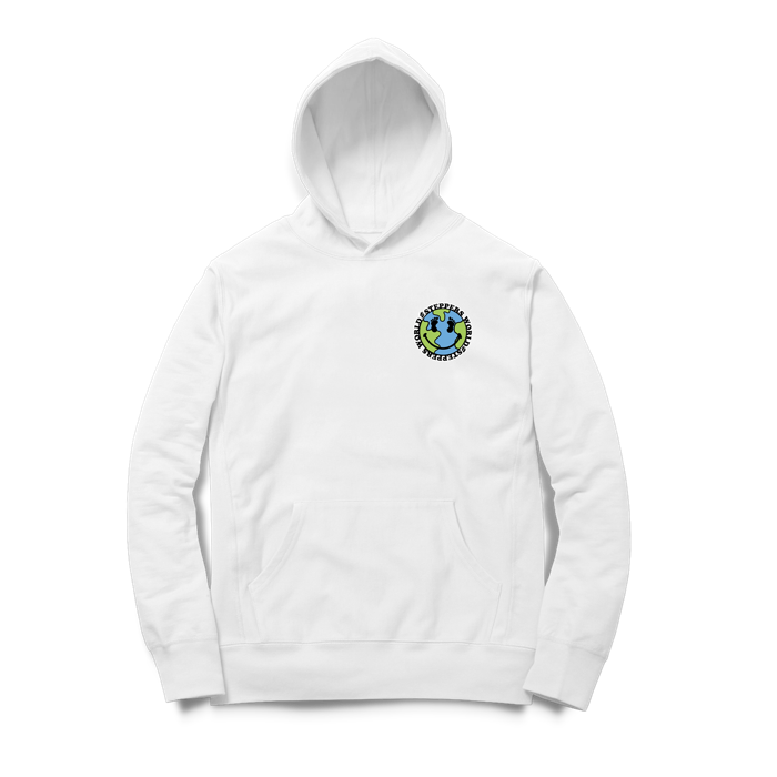 SMILEY WHITE HOODIE - Stepping