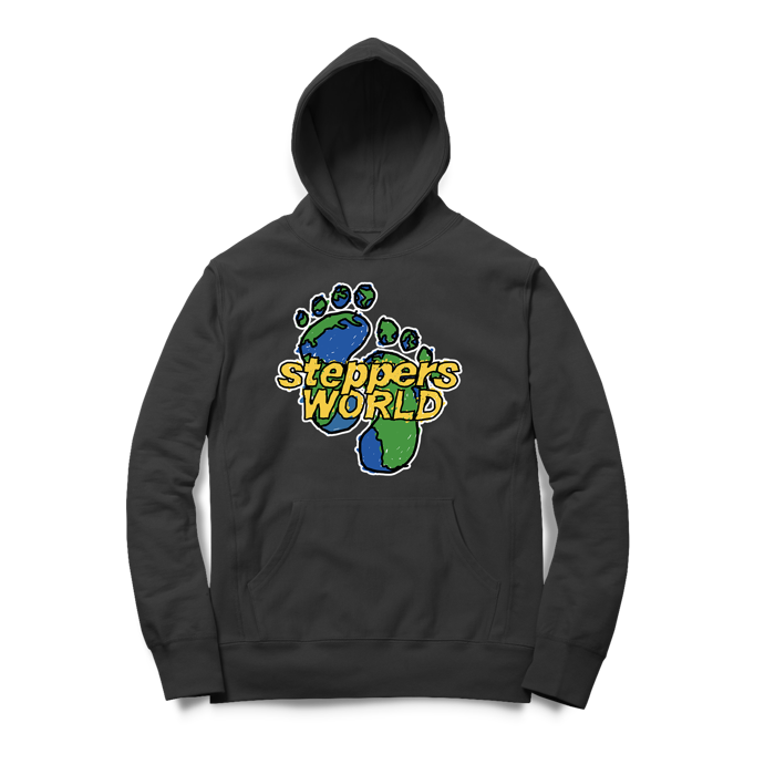 STEPPERS WORLD BLACK HOODIE - Stepping