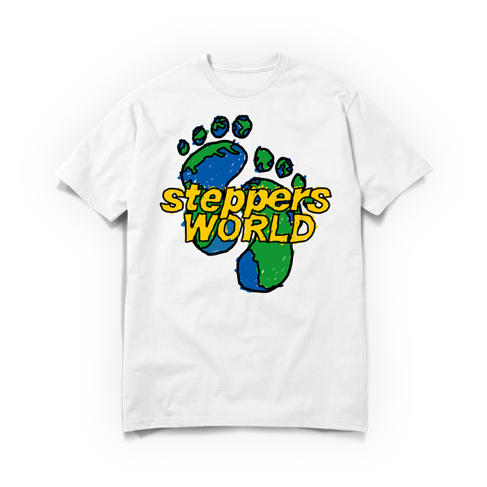 STEPPERS WORLD WHITE TEE - Stepping