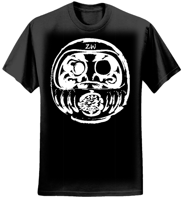 Zashiki Warashi "Daruma" T-Shirts, black/white - Zashiki Warashi