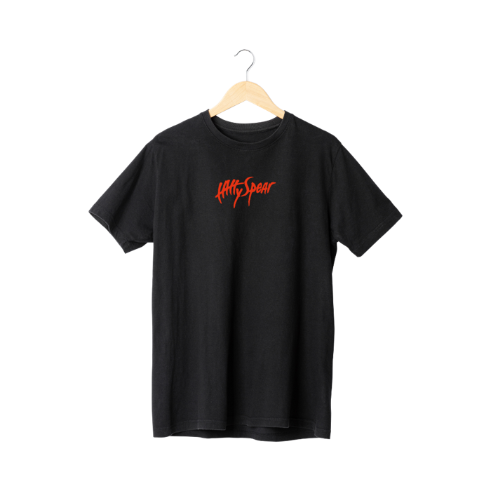 'Tally Spear' T-Shirt - Black Tee, Red Logo (Size M) - Tally Spear