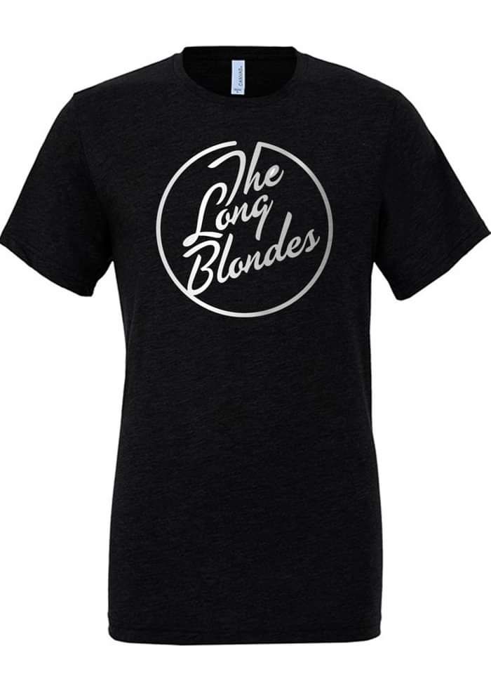 'New' - Classic Long Blondes Logo T-shirt - Black and Silver - 'More back In Stock'! - The Long Blondes