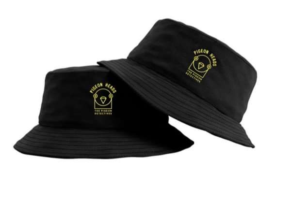 Pigeon Head Bucket Hat (Black) - The Pigeon Detectives